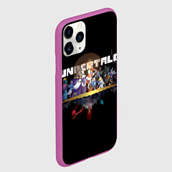 Чехол iPhone 11 Pro матовый Undertale, цвет: 3D-фиолетовый — фото 2
