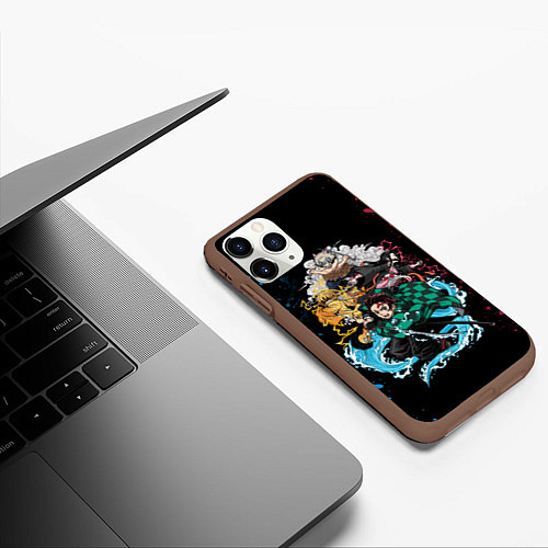 Чехол iPhone 11 Pro матовый KIMETSU NO YAIBA / 3D-Коричневый – фото 3