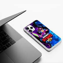 Чехол iPhone 11 Pro матовый BRAWL STARS LEON, цвет: 3D-белый — фото 2