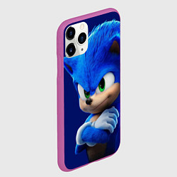 Чехол iPhone 11 Pro матовый SONIC, цвет: 3D-фиолетовый — фото 2