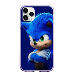 Чехол iPhone 11 Pro матовый SONIC, цвет: 3D-светло-сиреневый