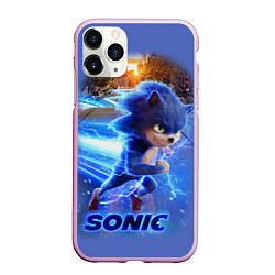 Чехол iPhone 11 Pro матовый SONIC, цвет: 3D-розовый