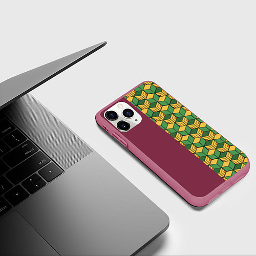Чехол iPhone 11 Pro матовый ГИЮ ТОМИОКА / 3D-Малиновый – фото 3