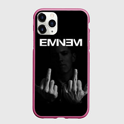 Чехол iPhone 11 Pro матовый EMINEM, цвет: 3D-малиновый