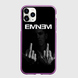 Чехол iPhone 11 Pro матовый EMINEM, цвет: 3D-фиолетовый