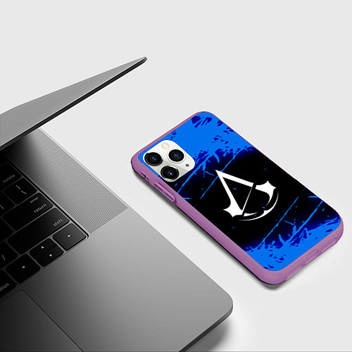 Чехол iPhone 11 Pro матовый ASSASSIN'S CREED / 3D-Фиолетовый – фото 3