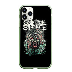 Чехол iPhone 11 Pro матовый Suicide silence, цвет: 3D-салатовый