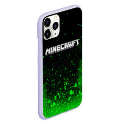 Чехол iPhone 11 Pro матовый MINECRAFT, цвет: 3D-светло-сиреневый — фото 2