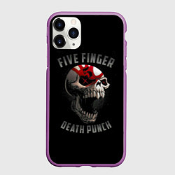 Чехол iPhone 11 Pro матовый Five Finger Death Punch, цвет: 3D-фиолетовый