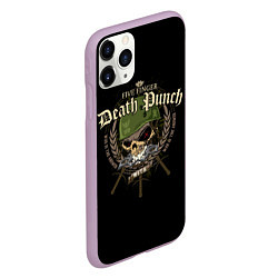 Чехол iPhone 11 Pro матовый Five Finger Death Punch, цвет: 3D-сиреневый — фото 2