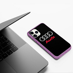 Чехол iPhone 11 Pro матовый AUDI, цвет: 3D-фиолетовый — фото 2