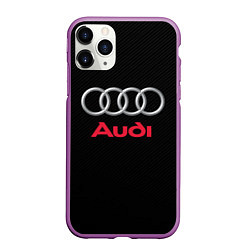 Чехол iPhone 11 Pro матовый AUDI, цвет: 3D-фиолетовый