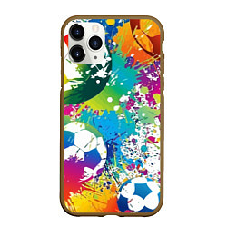 Чехол iPhone 11 Pro матовый Football Paints