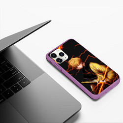 Чехол iPhone 11 Pro матовый KIMETSU NO YAIBA, цвет: 3D-фиолетовый — фото 2