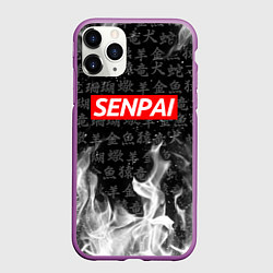 Чехол iPhone 11 Pro матовый SENPAI, цвет: 3D-фиолетовый