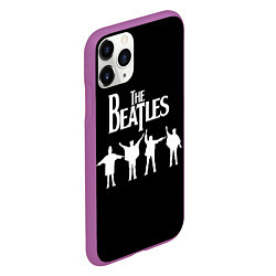 Чехол iPhone 11 Pro матовый Beatles, цвет: 3D-фиолетовый — фото 2