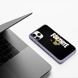 Чехол iPhone 11 Pro матовый Fortnite, цвет: 3D-светло-сиреневый — фото 2