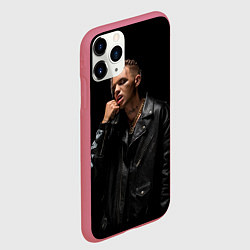 Чехол iPhone 11 Pro матовый Элджей, цвет: 3D-малиновый — фото 2