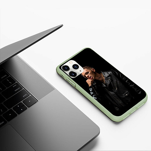 Чехол iPhone 11 Pro матовый Элджей / 3D-Салатовый – фото 3