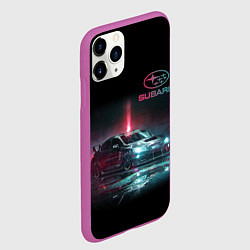 Чехол iPhone 11 Pro матовый SUBARUСпина, цвет: 3D-фиолетовый — фото 2