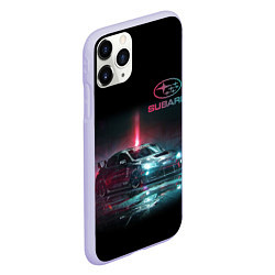 Чехол iPhone 11 Pro матовый SUBARUСпина, цвет: 3D-светло-сиреневый — фото 2
