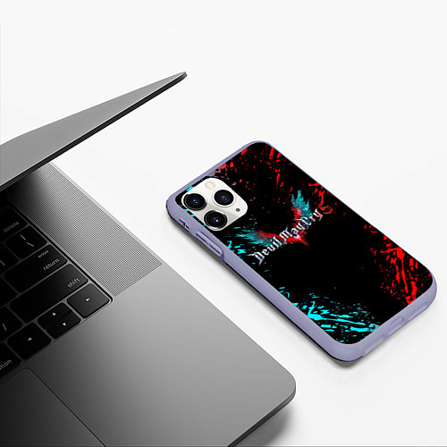 Чехол iPhone 11 Pro матовый DEVIL MAY CRY / 3D-Светло-сиреневый – фото 3