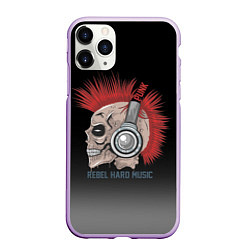 Чехол iPhone 11 Pro матовый Rebel hard music, цвет: 3D-сиреневый