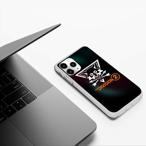 Чехол iPhone 11 Pro матовый The Division 2 Logo / 3D-Белый – фото 3