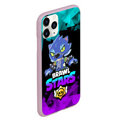 Чехол iPhone 11 Pro матовый Brawl stars leon оборотень, цвет: 3D-розовый — фото 2