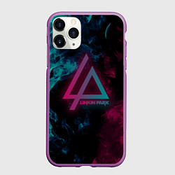 Чехол iPhone 11 Pro матовый LINKIN PARK, цвет: 3D-фиолетовый