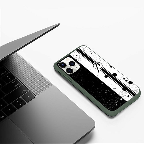 Чехол iPhone 11 Pro матовый Metallica / 3D-Темно-зеленый – фото 3