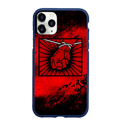 Чехол iPhone 11 Pro матовый Metallica, цвет: 3D-тёмно-синий