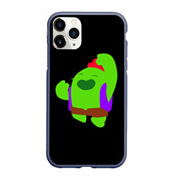 Чехол iPhone 11 Pro матовый Brawl Stars Spike, цвет: 3D-серый