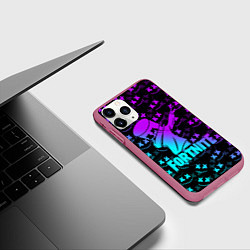 Чехол iPhone 11 Pro матовый FORTNITE X MARSHMELLO, цвет: 3D-малиновый — фото 2