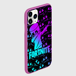 Чехол iPhone 11 Pro матовый FORTNITE X MARSHMELLO, цвет: 3D-фиолетовый — фото 2