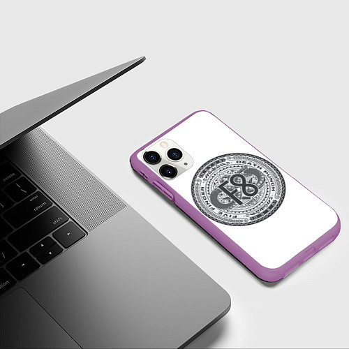 Чехол iPhone 11 Pro матовый FFDP F8 / 3D-Фиолетовый – фото 3