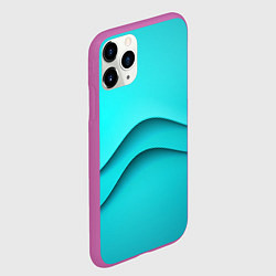 Чехол iPhone 11 Pro матовый Волна, цвет: 3D-фиолетовый — фото 2