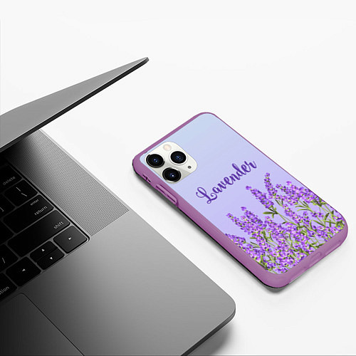 Чехол iPhone 11 Pro матовый Lavander / 3D-Фиолетовый – фото 3