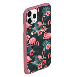 Чехол iPhone 11 Pro матовый Flamingo, цвет: 3D-малиновый — фото 2