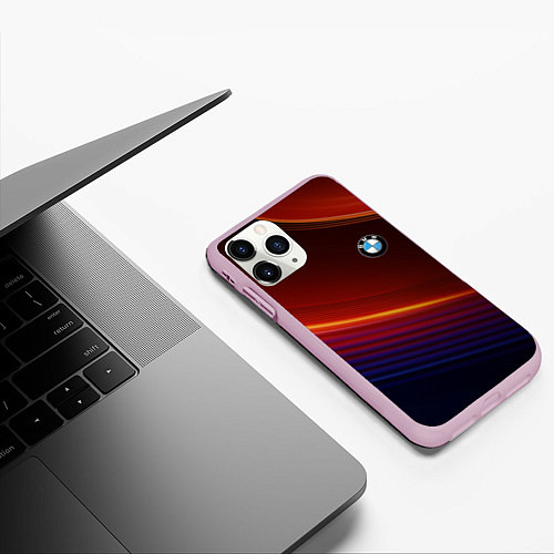 Чехол iPhone 11 Pro матовый BMW / 3D-Розовый – фото 3