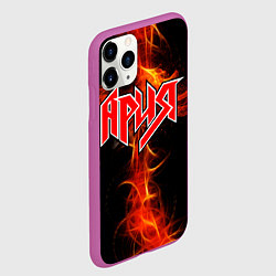 Чехол iPhone 11 Pro матовый Ария, цвет: 3D-фиолетовый — фото 2