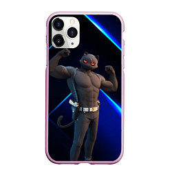 Чехол iPhone 11 Pro матовый Fortnite Meowscles Shadow, цвет: 3D-розовый