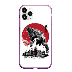 Чехол iPhone 11 Pro матовый GODZILLA, цвет: 3D-фиолетовый