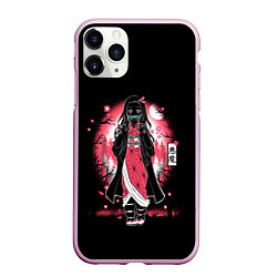 Чехол iPhone 11 Pro матовый KIMETSU NO YAIBA, цвет: 3D-розовый