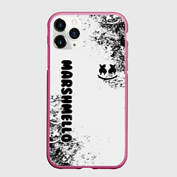 Чехол iPhone 11 Pro матовый Marshmello, цвет: 3D-малиновый