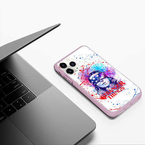 Чехол iPhone 11 Pro матовый STRANGER THINGS / 3D-Розовый – фото 3