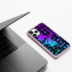 Чехол iPhone 11 Pro матовый FORTNITE X MARSHMELLO, цвет: 3D-розовый — фото 2