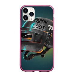 Чехол iPhone 11 Pro матовый PUBG, цвет: 3D-малиновый