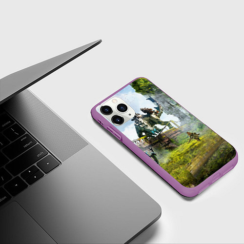 Чехол iPhone 11 Pro матовый HORIZON ZERO DAWN 2020 / 3D-Фиолетовый – фото 3