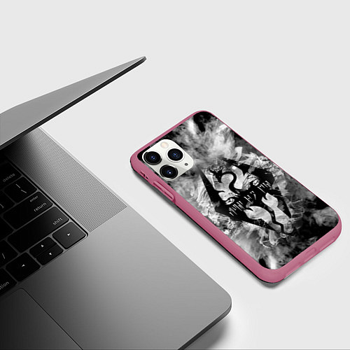 Чехол iPhone 11 Pro матовый THE ELDER SCROLLS / 3D-Малиновый – фото 3